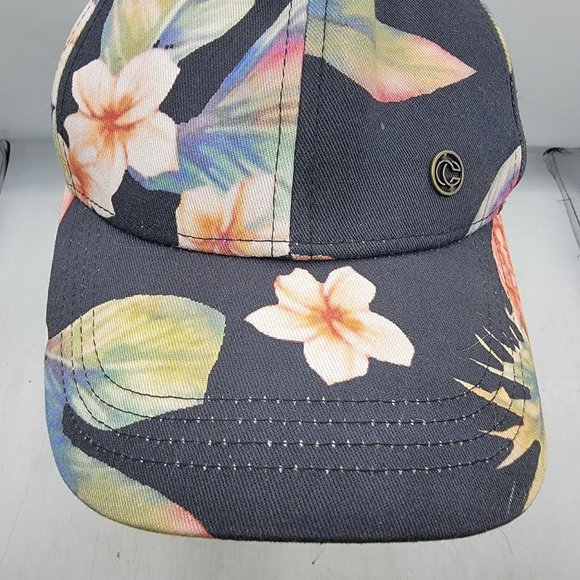 Chaos Floral Tat Cap Black Adjustable Outdoors Aloha Hawaiian Casual - Picture 5 of 9